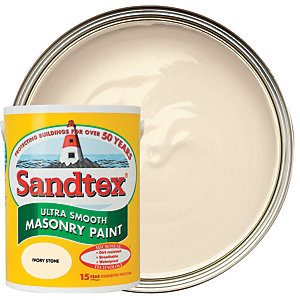 Sandtex Ultra Smooth Masonry Paint - Ivory Stone 5L