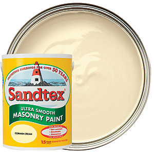 Sandtex Ultra Smooth Masonry Paint - Cornish Cream 5L