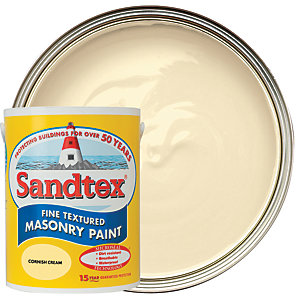 Sandtex Fine Textured Masonry Paint - Cornish Cream 5L