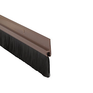 Wickes Door Brush Draught Excluder Brown - 838mm