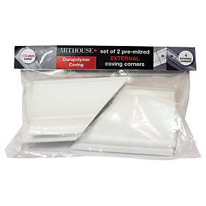 Arthouse Duropolymer Coving External Corner - 100mm Pack of 2