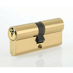 Image of Yale P-ED3545-PB Euro Profile Cylinder Lock - Brass 35 x 10 x 45mm