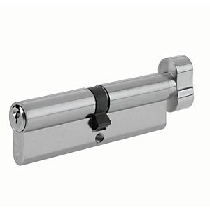 Image of Yale P-ET3535-SNP Euro Profile Thumb Turn Cylinder Lock - Nickel 35 x 10 x 35mm