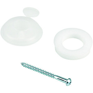Wickes Clear Polycarbonate Fixing Buttons for 16mm Polycarbonate Sheets - Pack of 10
