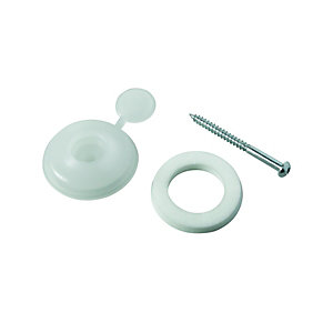 Wickes Clear Polycarbonate Fixing Buttons for 10mm Polycarbonate Sheets - Pack of 10