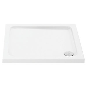 Wickes 45mm Cast Stone Square Shower Tray - 800 x 800mm