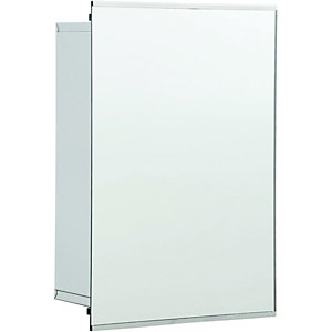 Wickes Stainless Steel Sliding Mirror Bathroom Cabinet - 340mm