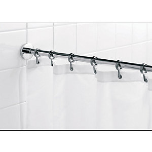 Croydex Luxury Round Shower Curtain Rail - Chrome
