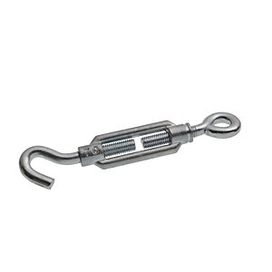 Image of Wickes Bright Zinc Plated Turnbuckle Hook & Eye 8mm