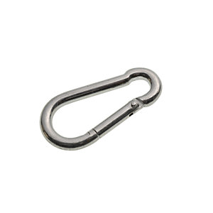 Image of Wickes Bright Zinc Plated Carbine Hook 7mm Pack 2