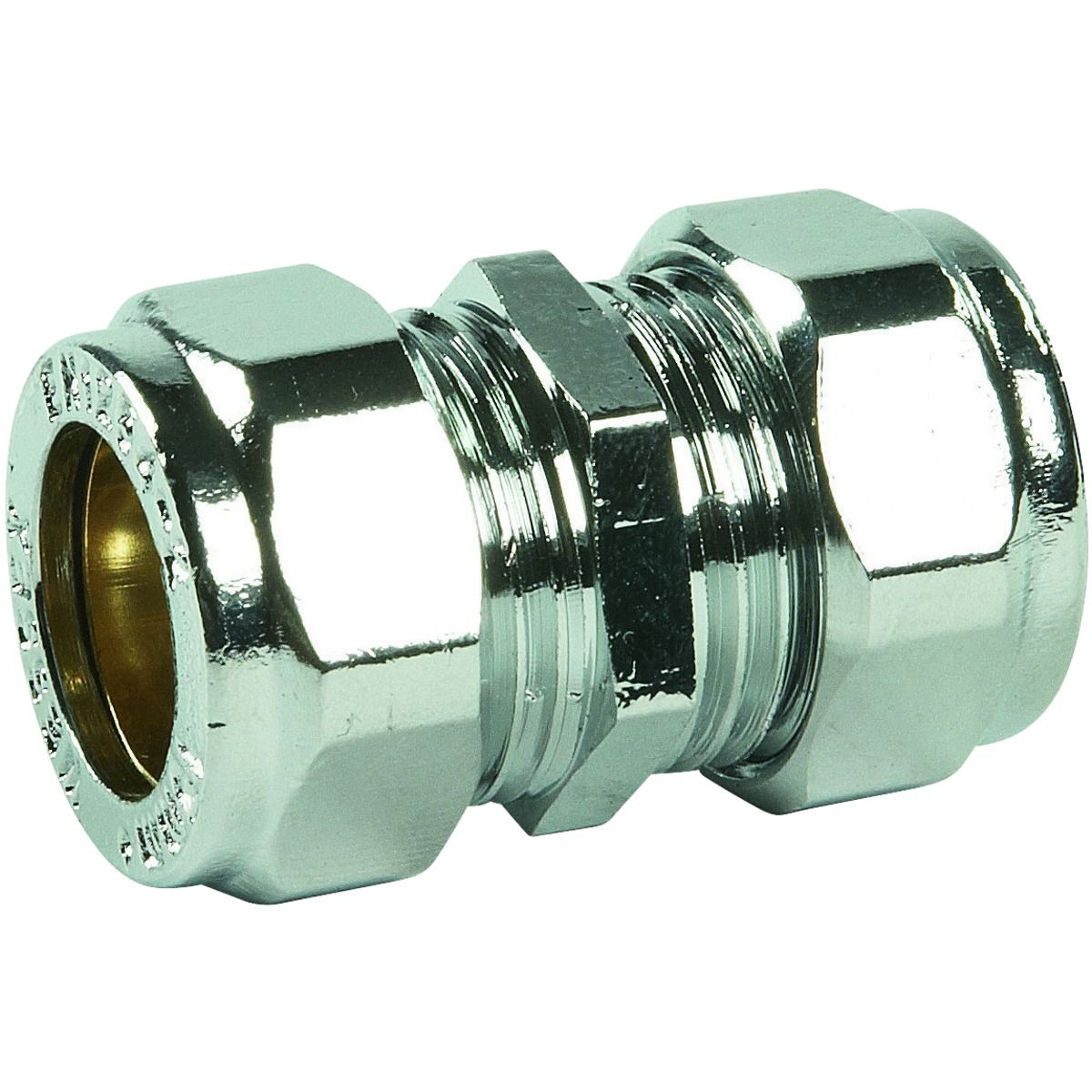 Primaflow Chrome Plated Compression Straight Coupling - 15mm