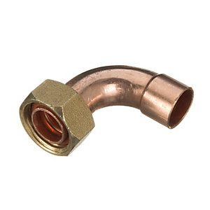 Primaflow Copper End Feed Bent Tap Connector - 15mm x 1/2in Pack Of 2