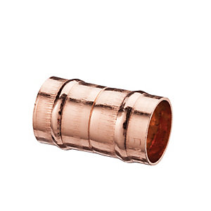 Primaflow Copper Solder Ring Straight Coupling - 22mm Pack Of 2