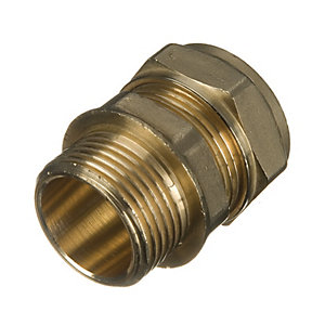 Primaflow Brass Compression Male Iron Coupler - 15mm X 1/2in