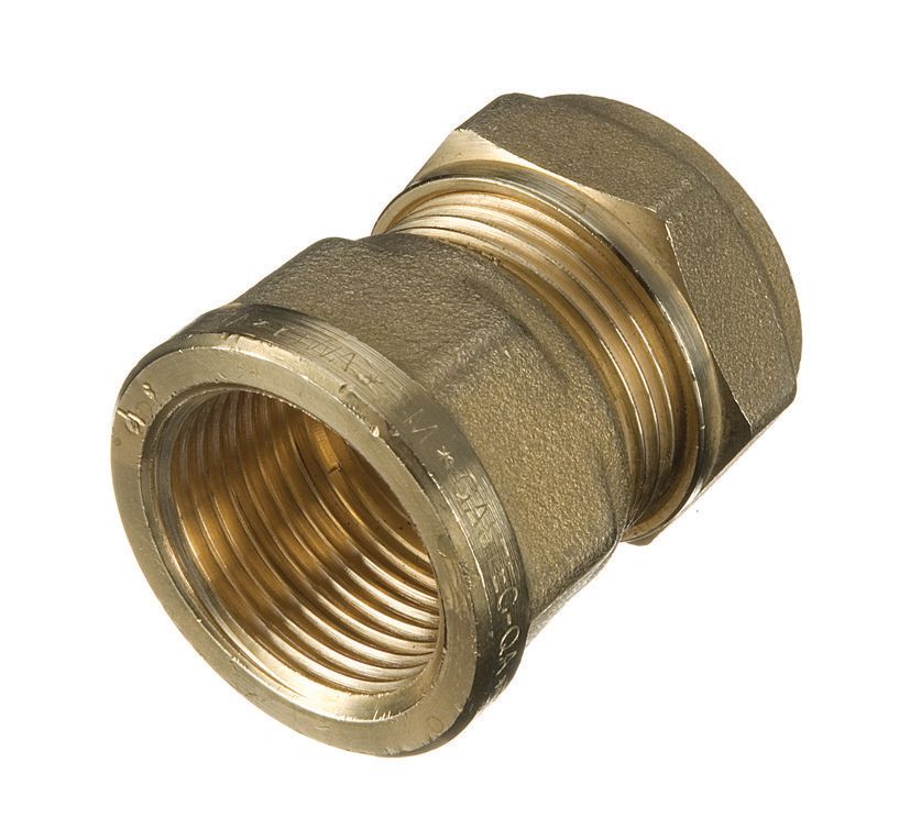 Primaflow Brass Female Iron Straight Coupling - 3/4in X 22mm