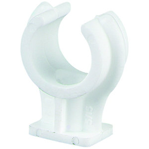 Primaflow White Plastic Pipe Clips - 15mm Pack Of 5