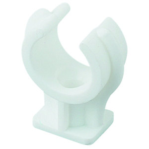 Primaflow White Plastic Pipe Clips - 15mm Pack Of 100