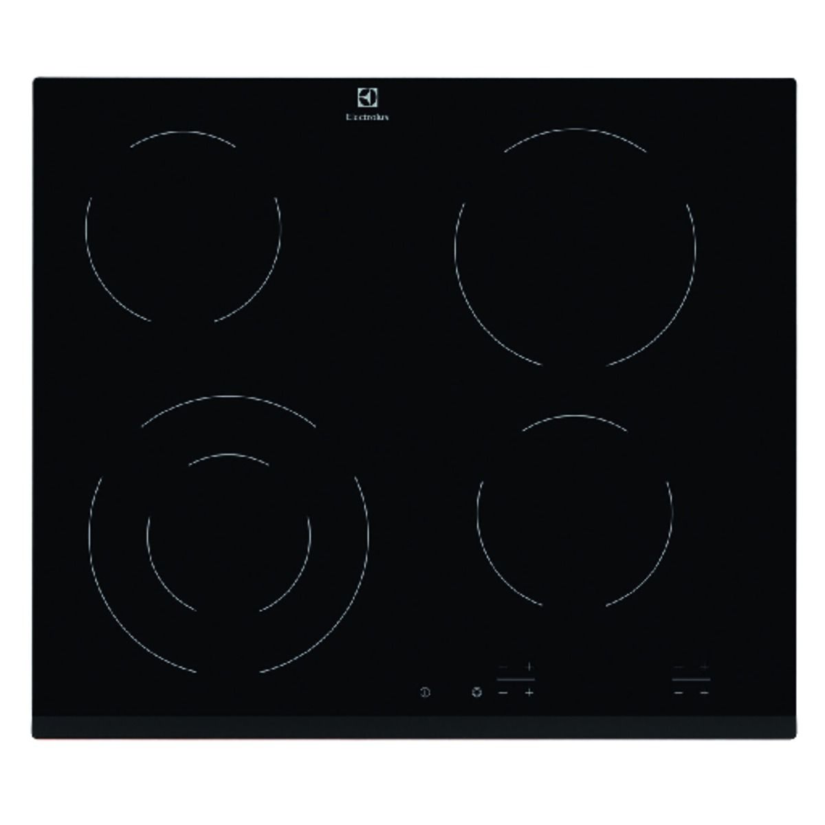 Electrolux 60cm 4 Zone Ceramic Hob Black EHF6241FOK