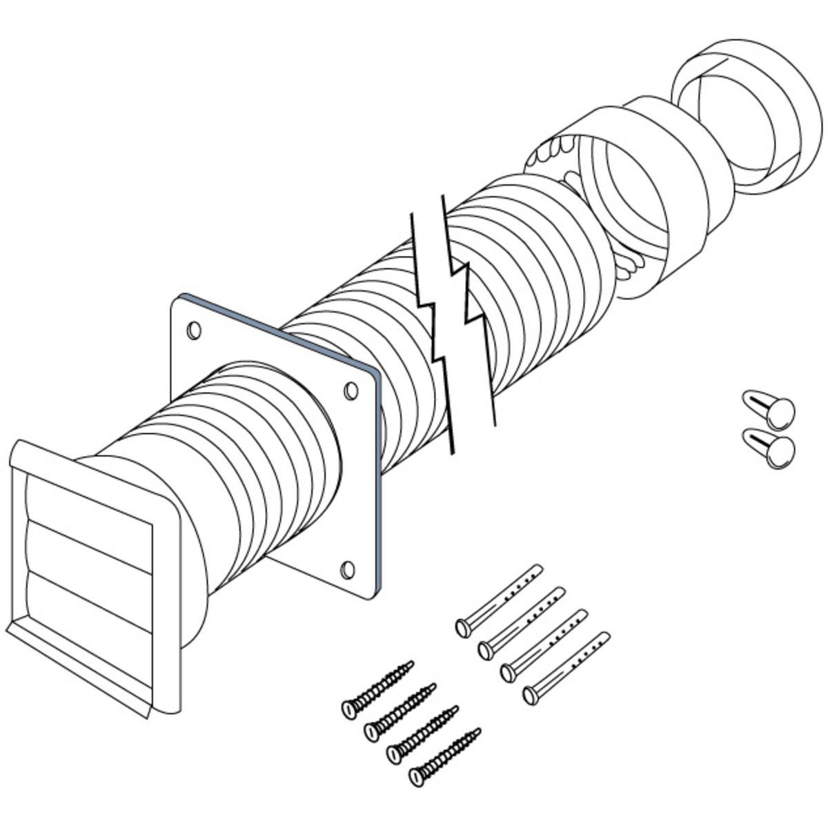 Electrolux CDK5F Flexible Ducting Kit - 120mm