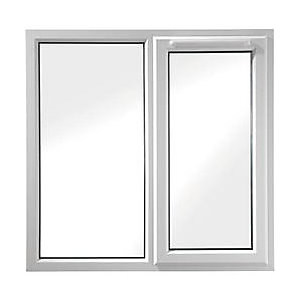 Euramax uPVC White Right Side Hung & Fixed Lite Casement Window - 1190 x 1160mm