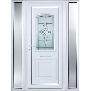 Wickes Medway 2 Sidelight Pre-hung Upvc Door 2085 x 1520mm Right Hand Hung