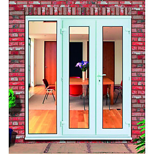 uPVC French Doors Outwards Opening with 600mm Side Panel