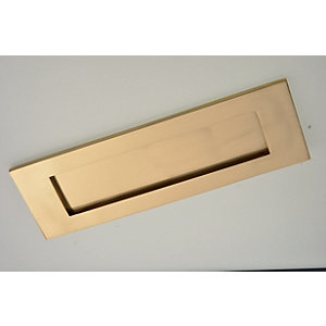 Wickes Letterbox - Brass 100 x 300mm