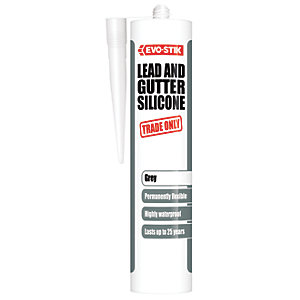 Evo-Stik Trade Only Lead & Gutter Silicone - Grey 280ml