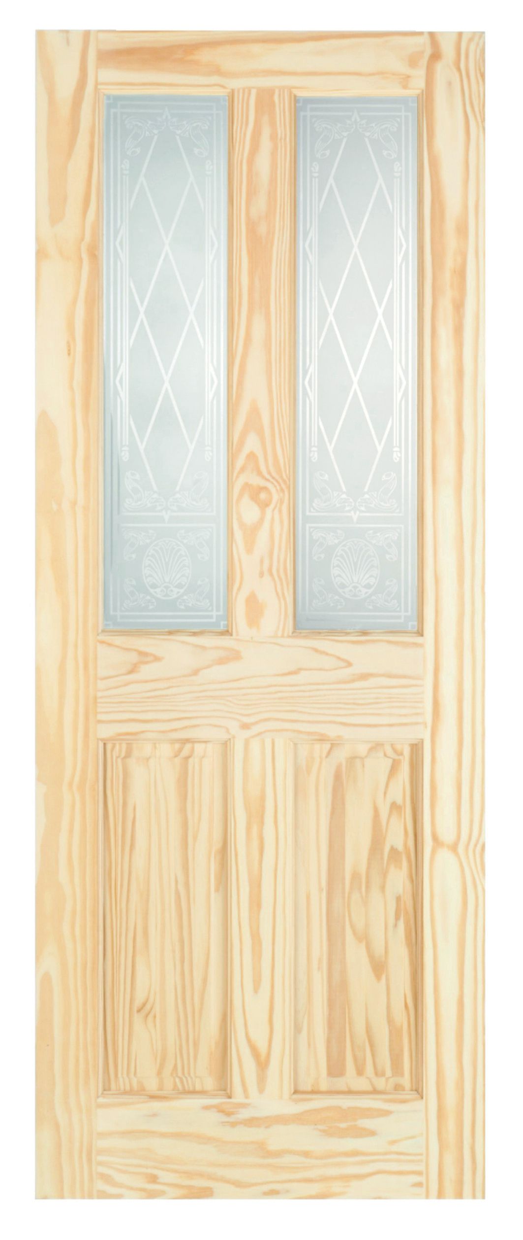 Wickes Skipton Glazed Clear Pine 4 Panel Internal Door - 1981 x 762mm