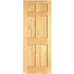 Wickes Durham Clear Pine 6 Panel Internal Door - 1981 x 686mm