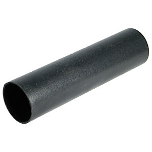 FloPlast 68mm Cast Iron Style Round Line Downpipe 2.5m - Black