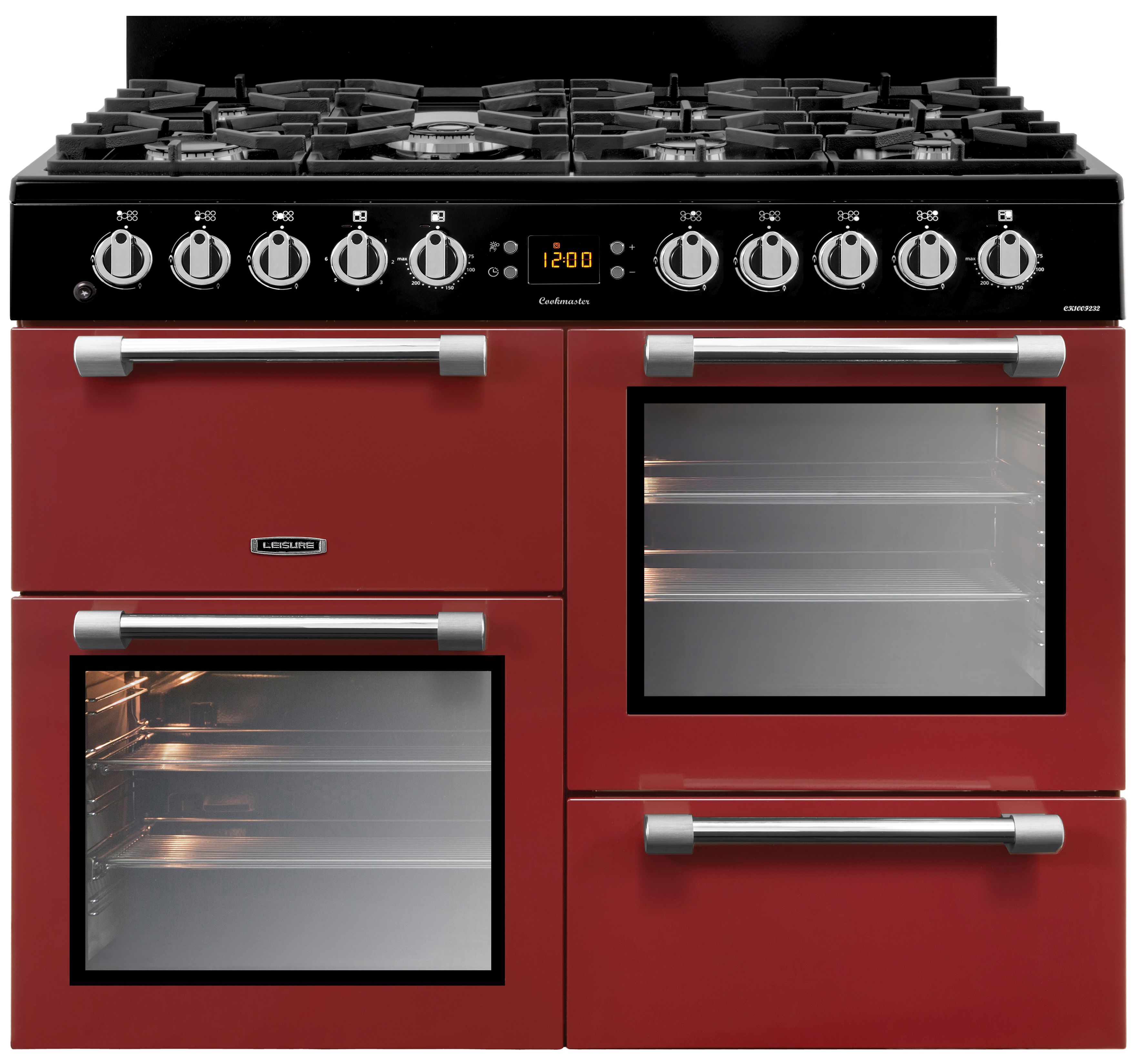 Leisure Cookmaster 100cm Dual Fuel Range Cooker - Red