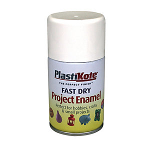 Plastikote Fast Dry Enamel Aerosol Spray - Flat White 100ml