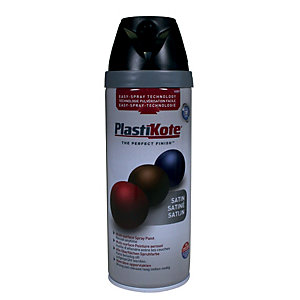 Plastikote Multi-surface Spray Paint - Satin Black 400ml
