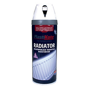 Plastikote Twist & Spray Radiator Paint - Gloss White 400ml