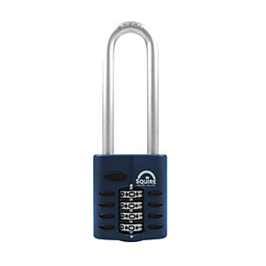 Squire Combination Padlock with Extra Long Hardened Steel Shackle - 40mm