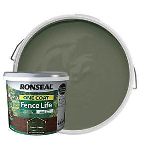 Ronseal One Coat Fence Life Matt Shed & Fence Treatment - Forest Green 9L
