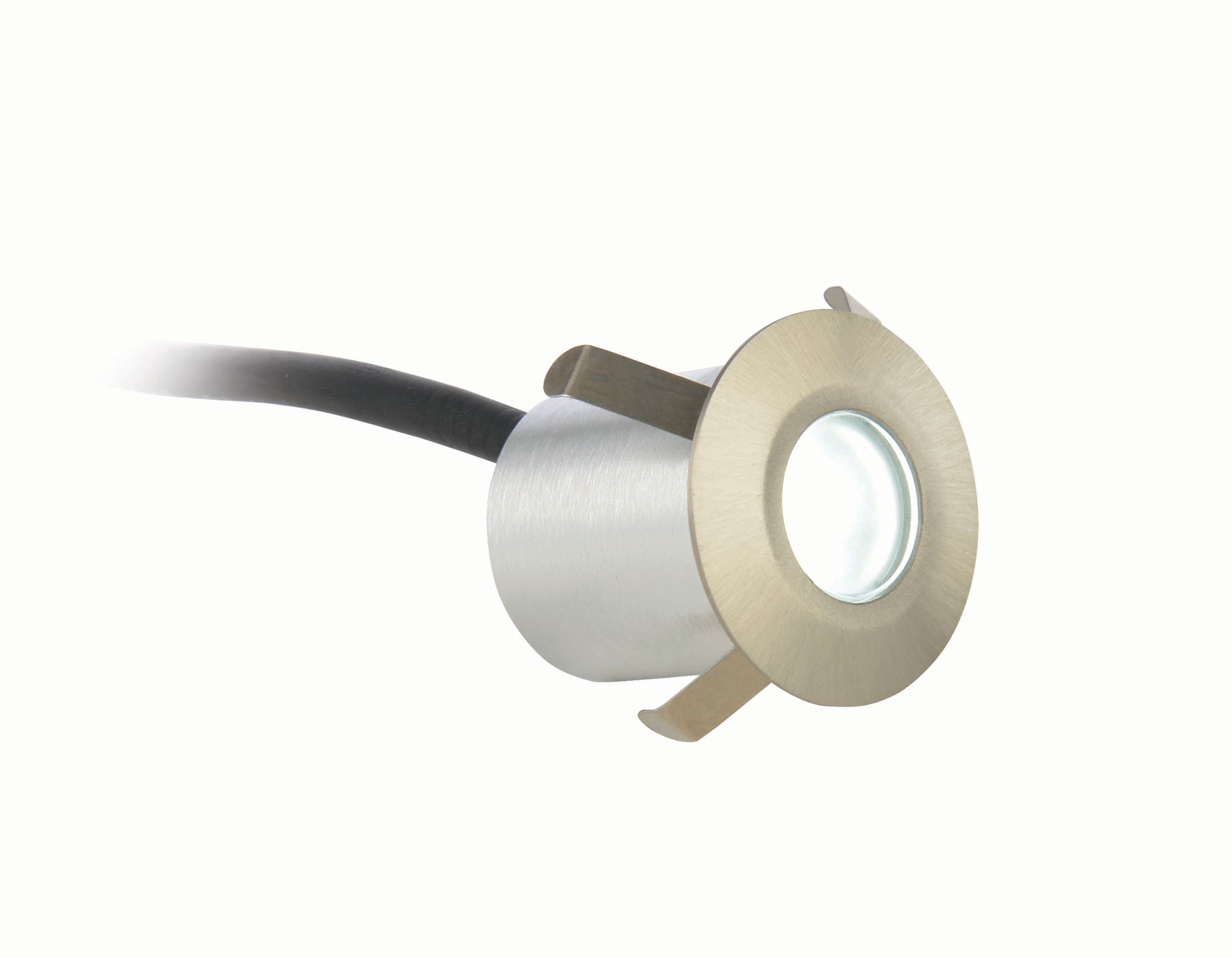 Culina Cool White LED Recessed Round Deck Light - Satin Nickel