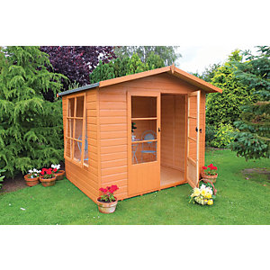 Shire Winton Double Door Summerhouse with Large Side Window - 8 x 6 ft