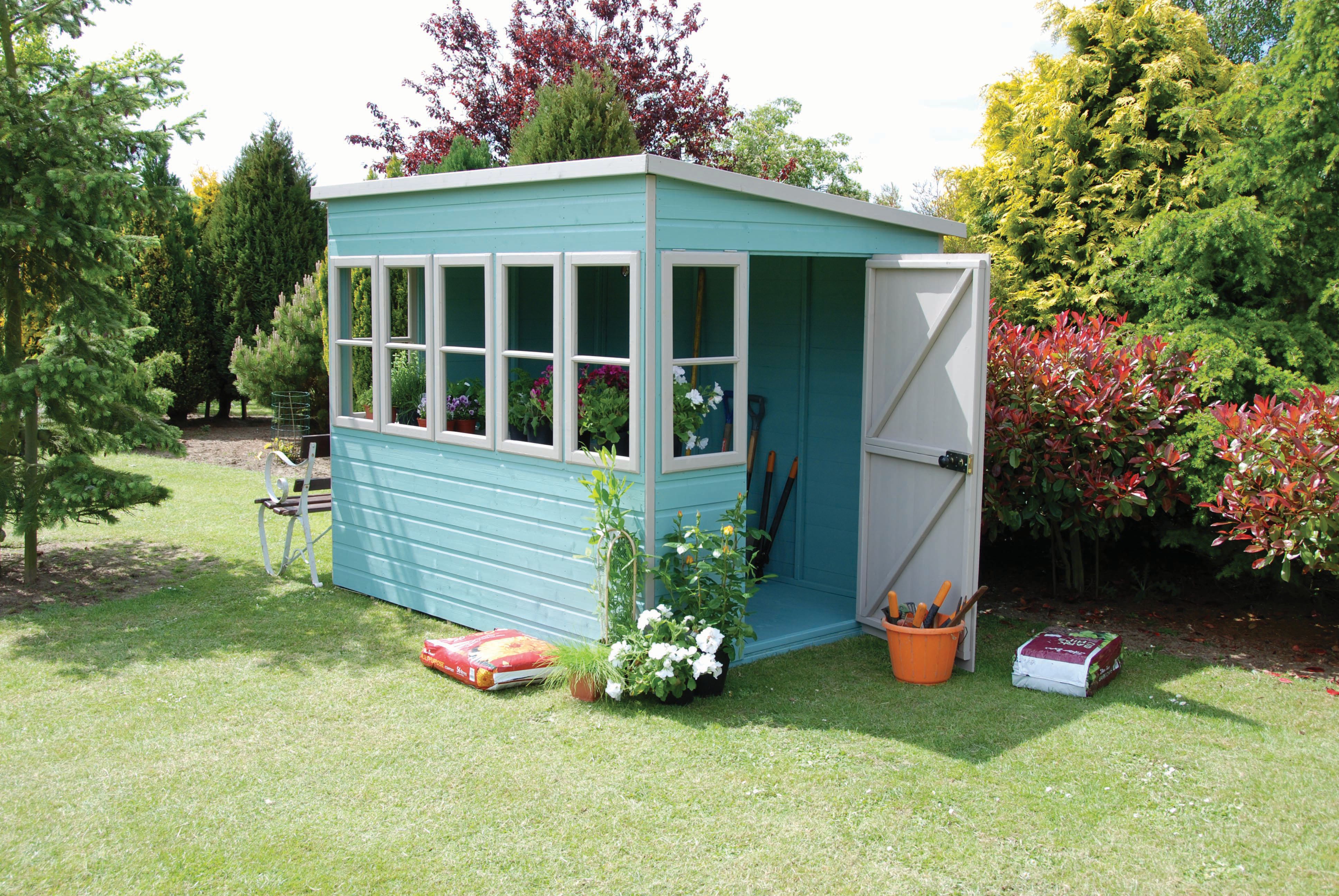 Shire 8 x 6ft Timber Pent Potting Shed