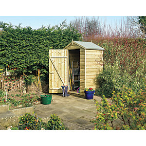 Rowlinson Oxford 4 x 3ft Small Windowless Shiplap Apex Shed