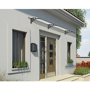Palram Neo 2700 Twinwall Polycarbonate Door Canopy Grey - 2730 x 860 mm