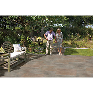 Marshalls Symphony Project Smooth Copper Porcelain Paving Patio Pack - 16.89 M2
