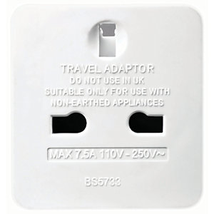 Masterplug UK to Europe Travel Plug Adaptor - Pack of 2
