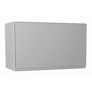 Wickes Madison Grey Gloss Handleless Narrow Wall Unit - 600mm