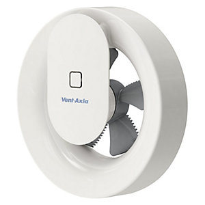 Vent-Axia Svara Lo Carbon Bathroom Fan with Bluetooth Control - White 100mm
