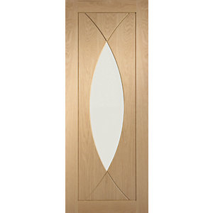 XL Joinery Pesaro Glazed Oak Patterned Internal Door - 1981 x 762mm