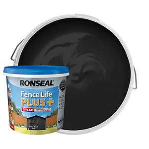Ronseal Fence Life Plus Matt Shed & Fence Treatment - Tudor Black Oak 5L
