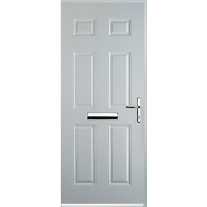 Euramax 6 Panel White Left Hand Composite Door
