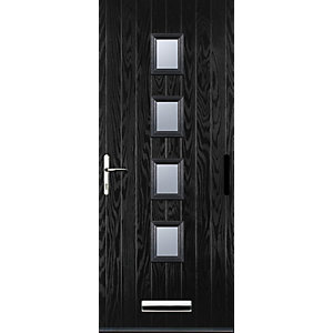 Euramax 4 Square Black Right Hand Composite Door